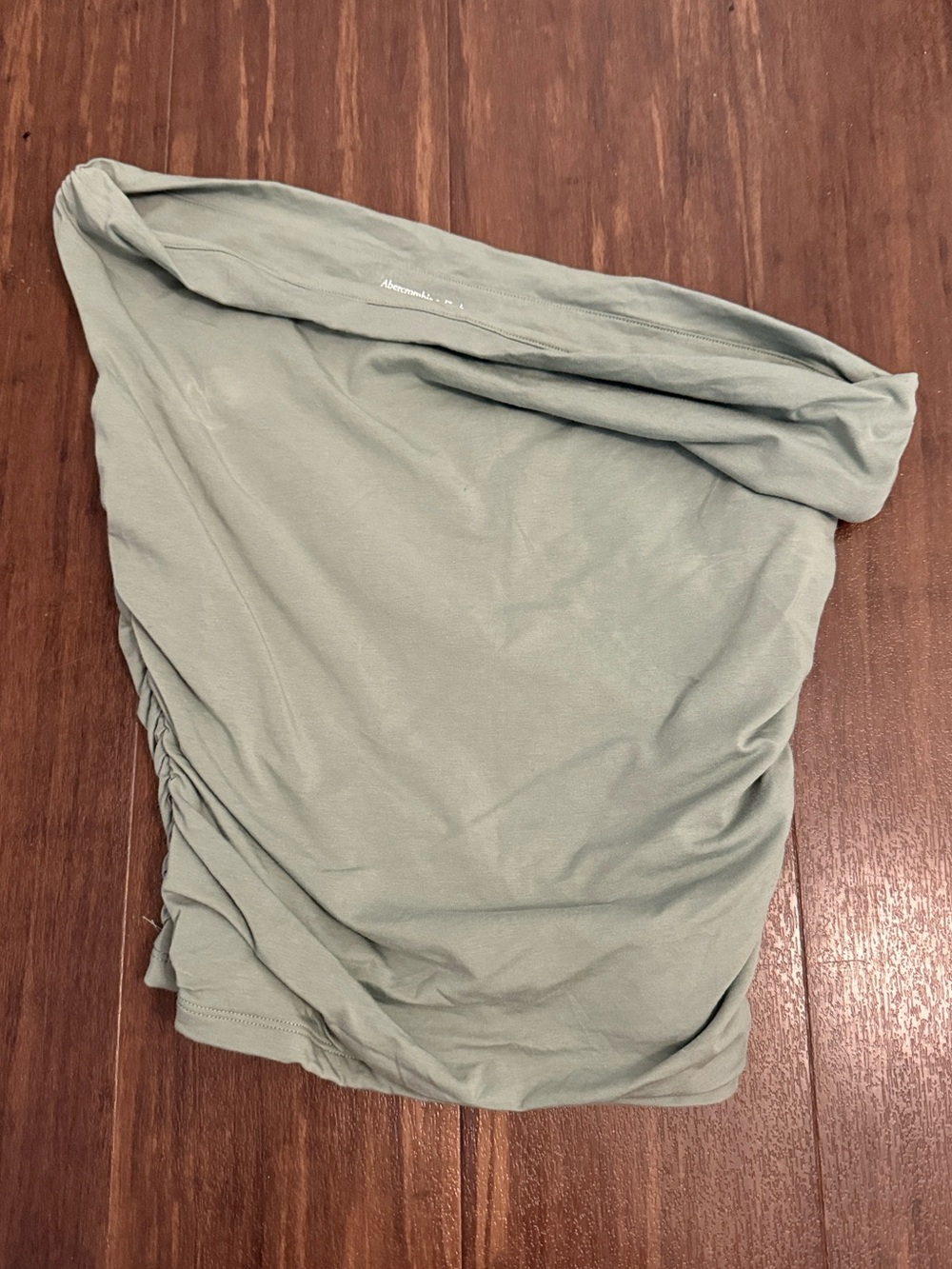 Abercrombie & Fitch Sage Green Modal Blend One Shoulder Top